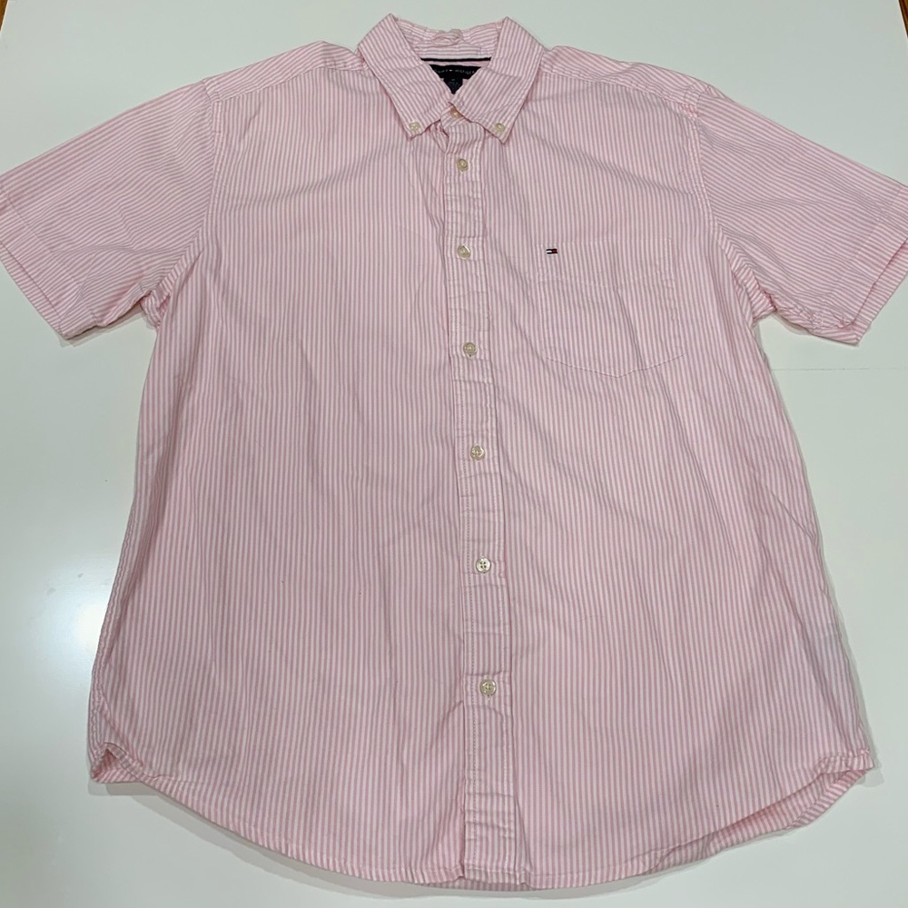 Tommy Hilfiger Pink Shirt Sleeve Polo Striped